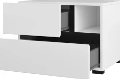 Meble Dla Dzieci|Zestawy Mebli Do Sypialni>Helvetia Nowoczesna biała szafka nocna z szufladami 55 cm CROSS biały