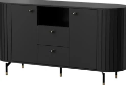 Komody>DOLMAR Nowoczesna czarna komoda z szufladami 150 cm ZELDA czarny