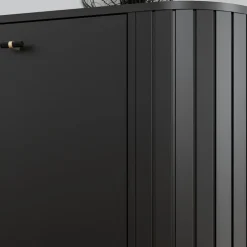 Komody></noscript>DOLMAR Nowoczesna czarna komoda z szufladami 150 cm ZELDA czarny