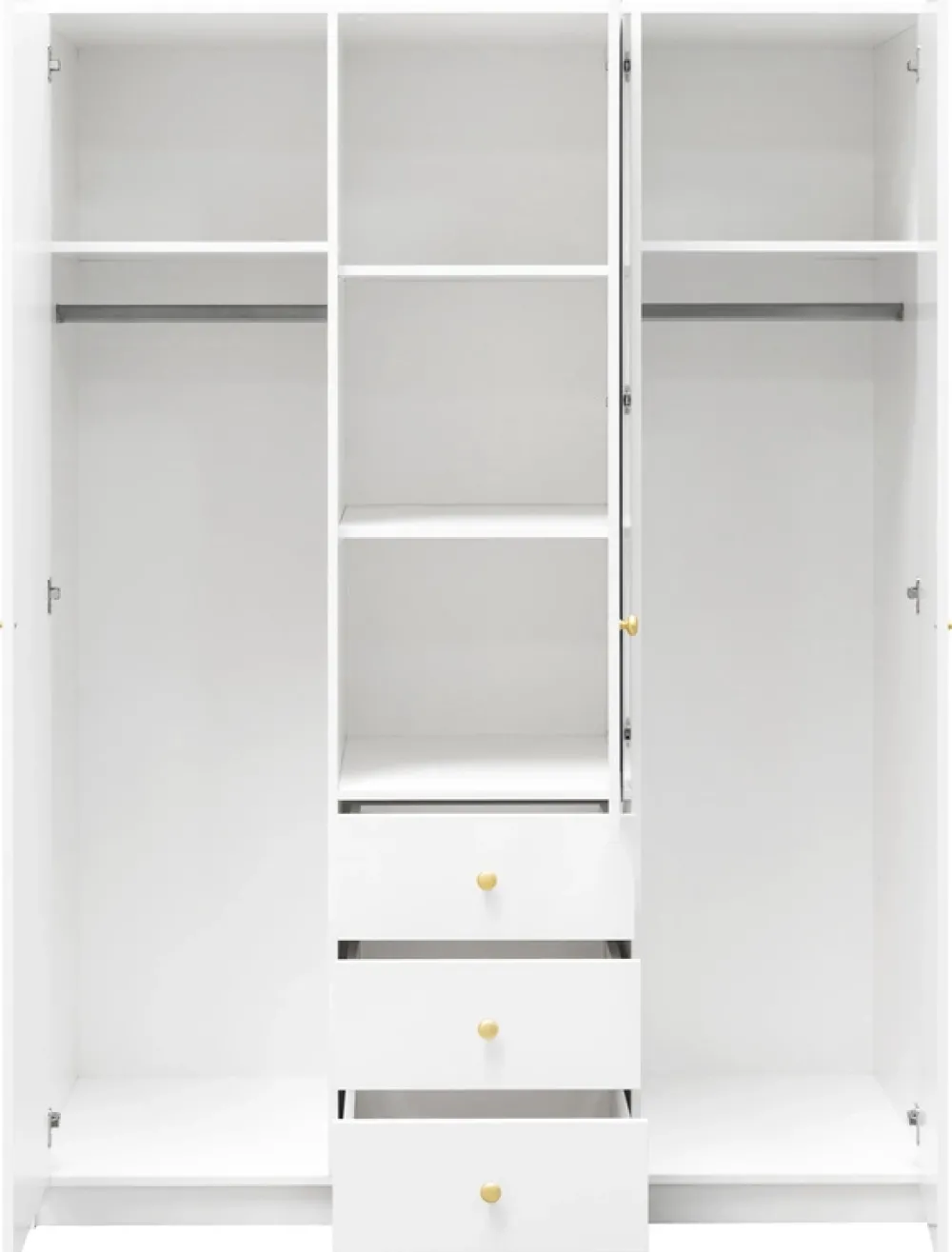 Meble Dla Dzieci|Szafy Trzydrzwiowe>Stolar Nowoczesna czarna szafa z lustrem i szufladami 150 cm SELMA czarny