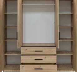 Meble Dla Dzieci|Meble Młodzieżowe></noscript>Stolar Nowoczesna duża szafa z lustrem i szufladami 196 cm KODA