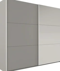 Meble Dla Dzieci|Szafy Dwudrzwiowe>Stolar Nowoczesna dwudrzwiowa szafa przesuwna z lustrem 150 cm VASCO platinum