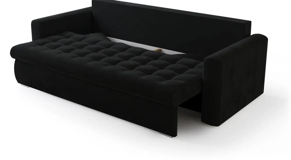 Meble Młodzieżowe|Kanapy I Sofy>BROMARKT Nowoczesna kanapa do salonu z funkcją spania i pojemnikiem LUIS