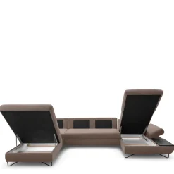 Narożniki>LASKI Nowoczesna kanapa narożna U z funkcją spania LORENS