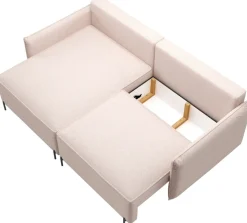 Narożniki>BROMARKT Nowoczesna kanapa narożna do salonu z funkcją spania BOCCO boucle