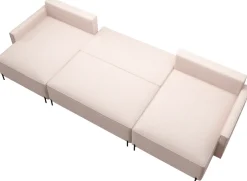 Narożniki>BROMARKT Nowoczesna kanapa narożna z funkcją spania do salonu NORTON U