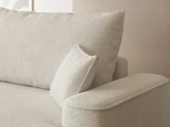 Narożniki></noscript>BROMARKT Nowoczesna kanapa narożna boucle z funkcją spania CARMELLO U beż