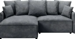 Narożniki>BROMARKT Nowoczesna kanapa rogowa szara wolnostojąca boucle ARTUR