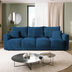 Kanapy I Sofy|Zestawy Mebli Do Przedpokoju></noscript>BROMARKT Nowoczesna kanapa z funkcją spania NUBES granatowa