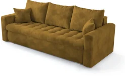 Meble Młodzieżowe|Kanapy I Sofy></noscript>BROMARKT Nowoczesna kanapa z funkcją spania do salonu LUIS musztardowa