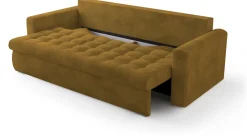 Meble Młodzieżowe|Kanapy I Sofy></noscript>BROMARKT Nowoczesna kanapa z funkcją spania do salonu LUIS musztardowa