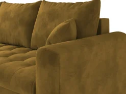 Meble Młodzieżowe|Kanapy I Sofy></noscript>BROMARKT Nowoczesna kanapa z funkcją spania do salonu LUIS musztardowa
