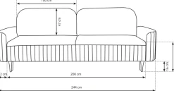 Meble Dla Dzieci|Kanapy I Sofy></noscript>LASKI Nowoczesna kanapa zielona do salonu z funkcją spania VELINA