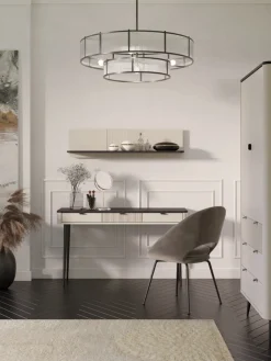 Toaletki I Konsole></noscript>JUREK Nowoczesna kaszmirowa toaletka z szufladami 130 cm MIREL