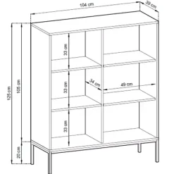 Komody></noscript>PIASKI Nowoczesna komoda 104 cm AVANTI czarny