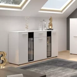 Komody>Lempert Nowoczesna Komoda 140 cm KUBA biały