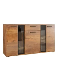 Komody>Lempert Nowoczesna Komoda 140 cm KUBA dąb lefkas