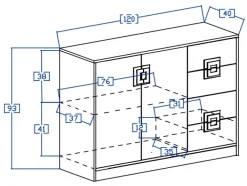 Meble Dla Dzieci|Zestawy Mebli Dziecięcych></noscript>DOMEL Nowoczesna komoda 120 cm Dąb NICO
