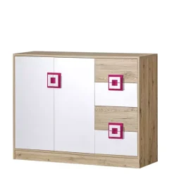 Meble Dla Dzieci|Zestawy Mebli Dziecięcych></noscript>DOMEL Nowoczesna komoda 120 cm Dąb NICO