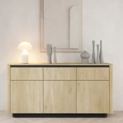 Zestawy Mebli Do Salonu|Komody>LASKI Nowoczesna komoda 160 cm do salonu dąb cremona TORDIO