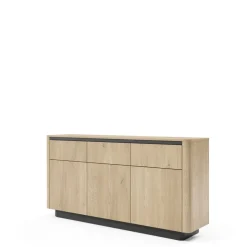 Zestawy Mebli Do Salonu|Komody></noscript>LASKI Nowoczesna komoda 160 cm do salonu dąb cremona TORDIO