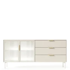 Zestawy Mebli Do Salonu|Komody></noscript>LASKI Nowoczesna komoda 181 cm do salonu kaszmir LUANO