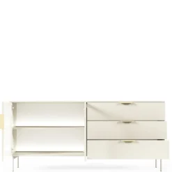 Zestawy Mebli Do Salonu|Komody></noscript>LASKI Nowoczesna komoda 181 cm do salonu kaszmir LUANO