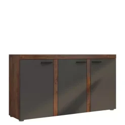 Komody>Lempert Nowoczesna komoda 148 cm Grafit Dąb Lefkas SAMBA