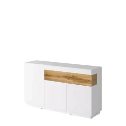 Zestawy Mebli Do Salonu|Komody>Helvetia Nowoczesna komoda 150 cm KOBE biały połysk