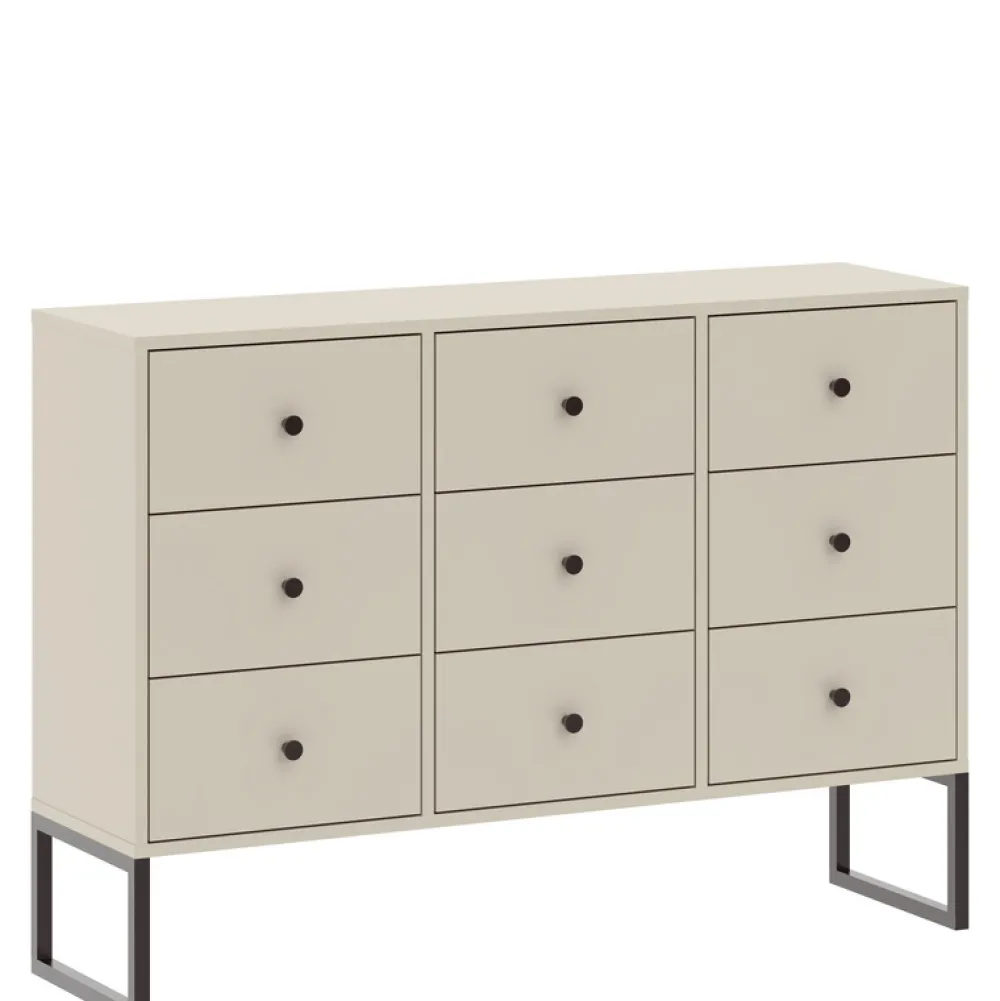 Komody>INTER MEBLE Nowoczesna komoda 115 cm LAMORI z szufladami kaszmir