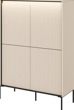 Komody|Zestawy Mebli Do Salonu></noscript>lenart. Nowoczesna komoda czterodrzwiowa do salonu z frezowanymi frontami TREND