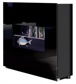 Zestawy Mebli Do Sypialni|Zestawy Mebli Do Salonu>GiB Meble Nowoczesna komoda do salonu 100 cm połysk MODERN czarny