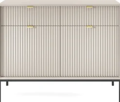 Komody>PIASKI Nowoczesna komoda do salonu 104 cm z szufladami AVANTI kaszmir