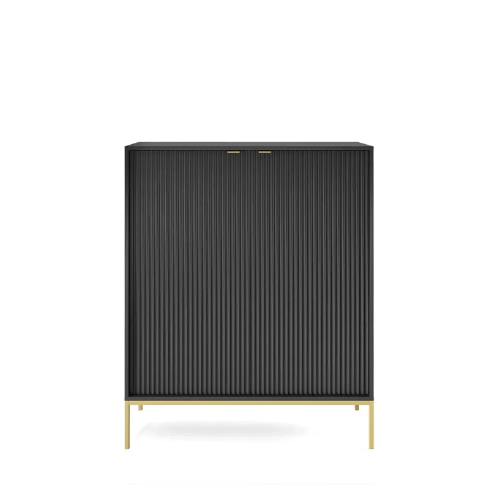 Komody>PIASKI Nowoczesna komoda do salonu w stylu glamour AVANTI czarny