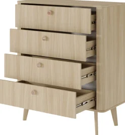 Zestawy Mebli Do Sypialni|Komody>LASKI Nowoczesna komoda do salonu 88 cm VELMO dąb barista