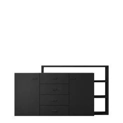 Komody></noscript>Helvetia Nowoczesna komoda do salonu TABU mat czarny