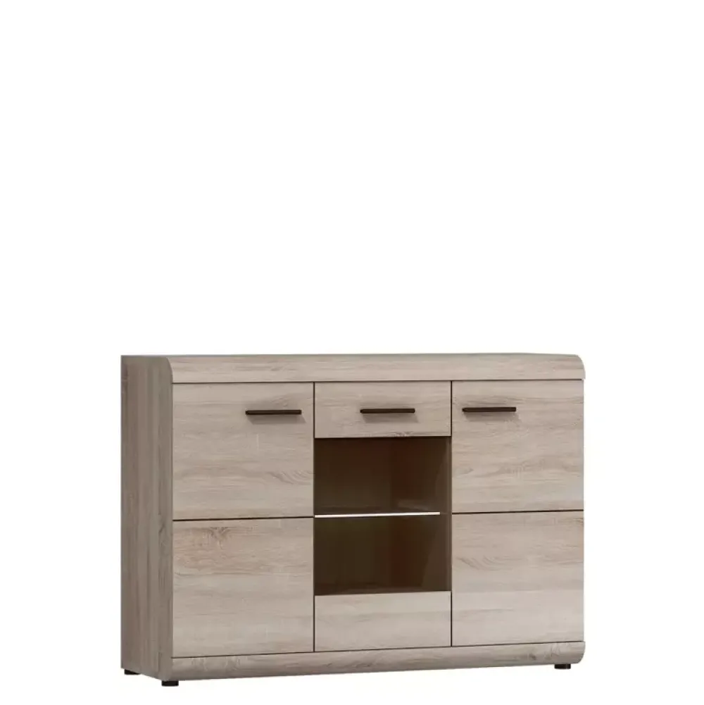 Zestawy Mebli Do Salonu|Komody>LASKI Nowoczesna komoda do salonu 120 cm dąb sonoma LIBRA