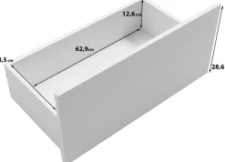 Komody></noscript>BRATEX Nowoczesna komoda do salonu VEXA z szufladami biały połysk