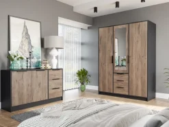 Komody></noscript>Stolar Nowoczesna komoda dwudrzwiowa z szufladami 138 cm LANTE