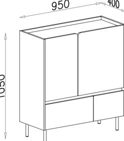 Meble Dla Dzieci|Meble Młodzieżowe></noscript>MEBLAR Nowoczesna komoda na nóżkach 95 cm młodzieżowa z szufladami LISSARO