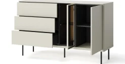 Zestawy Mebli Do Salonu|Komody></noscript>lenart. Nowoczesna komoda na nóżkach z szufladami 134 cm EPIRO kaszmir