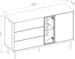 Zestawy Mebli Do Salonu|Komody></noscript>lenart. Nowoczesna komoda na nóżkach z szufladami 134 cm EPIRO kaszmir