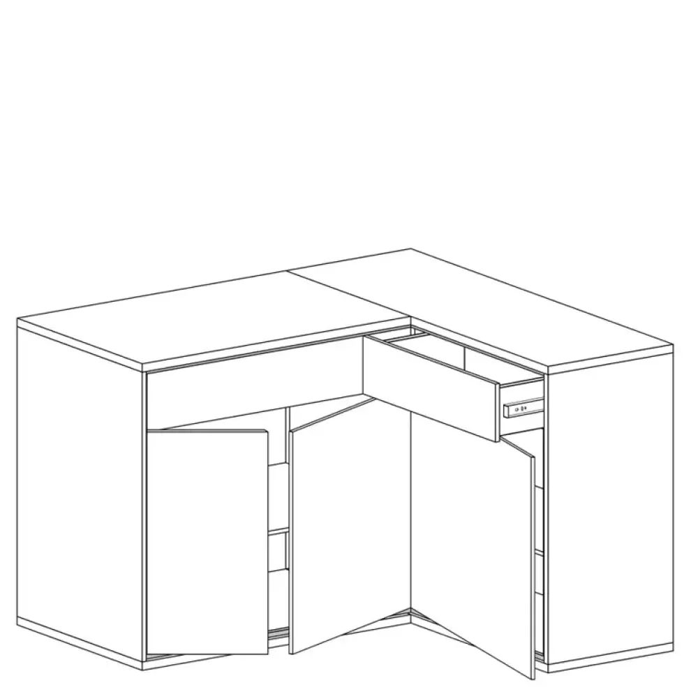 Zestawy Mebli Do Sypialni|Komody>JARSTOL Nowoczesna komoda narożna MORNE