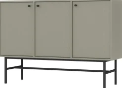 Komody>Lempert Nowoczesna komoda trzydrzwiowa do salonu 124 cm TOKEN eukaliptus