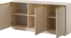 Zestawy Mebli Do Salonu|Komody>PIASKI Nowoczesna komoda trzydrzwiowa 154 cm RAVO beż piaskowy