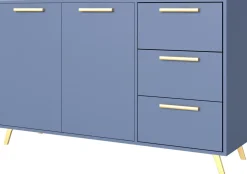 Meble Młodzieżowe|Komody>Stolar Nowoczesna komoda z drzwiami i szufladami 140 cm BILL niebieski