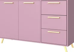 Meble Młodzieżowe|Komody>Stolar Nowoczesna komoda z drzwiami i szufladami 140 cm BILL śliwa