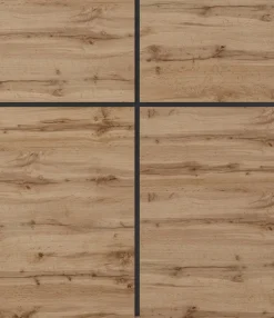 Zestawy Mebli Do Sypialni|Komody></noscript>Helvetia Nowoczesna komoda z półkami do salonu 120 cm CROSS dąb wotan