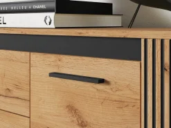 Komody></noscript>ML Meble Nowoczesna komoda z szufladami do salonu 160 cm UMIO dąb złoty craft