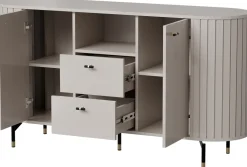 Komody>DOLMAR Nowoczesna komoda z szufladami 150 cm do salonu ZELDA cashmere kaszmir